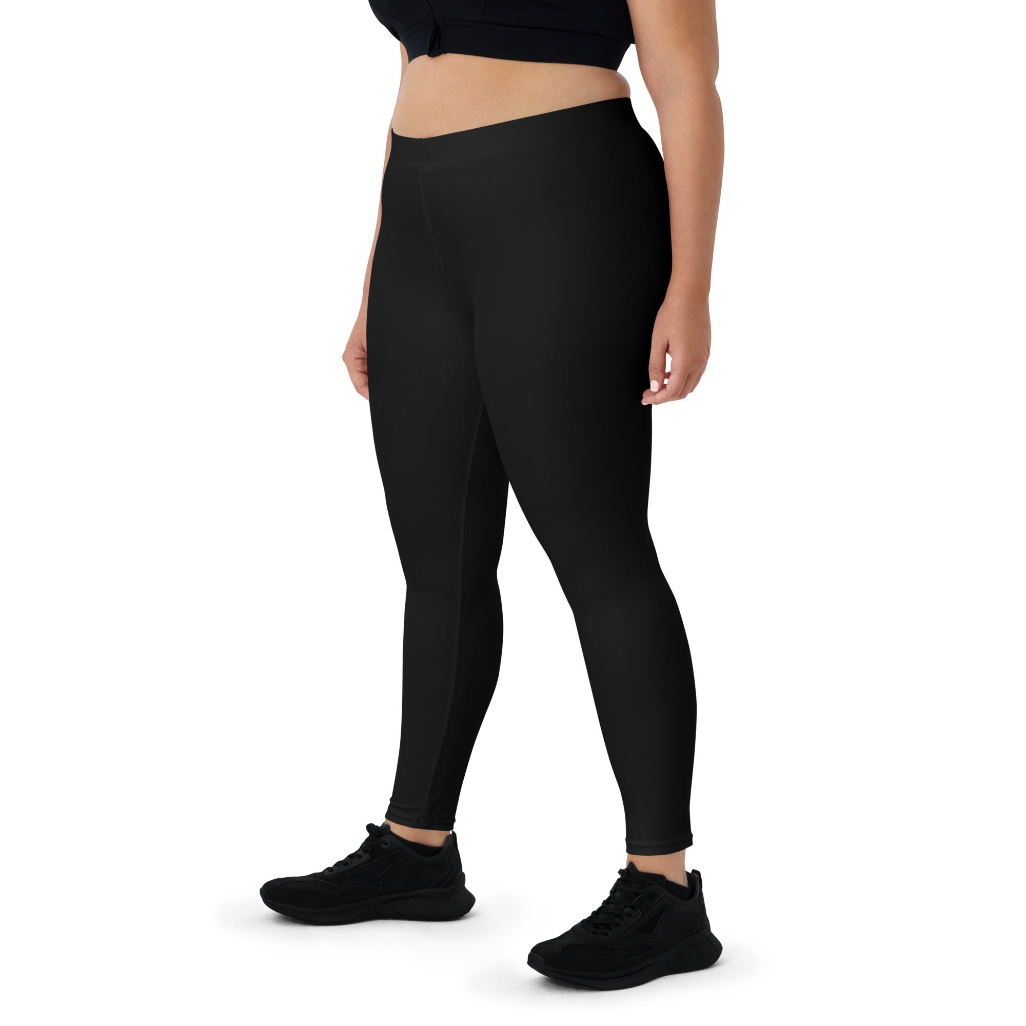 Basic Black Mid-Waist Leggings